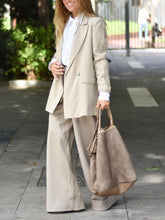 Load image into Gallery viewer, Fashion Casual Loose Solid Color Two-piece Suit