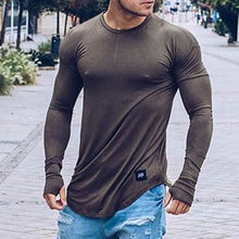 Load image into Gallery viewer, Men'S Cotton Slim Round Neck Long Sleeve T-Shirt