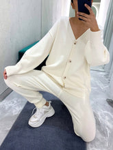 Load image into Gallery viewer, V-neck Casual Loose Long-sleeved Knitted Women's Suit
