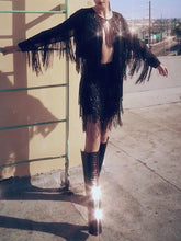 Load image into Gallery viewer, Two-piece Fashion Tassel Stitching Dress