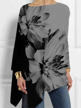 Load image into Gallery viewer, Crew Neck Floral Casual Shirts & Tops