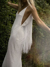 Load image into Gallery viewer, Fashion Suspenders Sleeveless Back Tassel Evening Dress