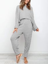 Load image into Gallery viewer, Lazy Home Furnishing Pure Color Twist Women's Knitted Suit