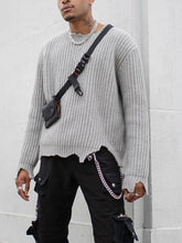Load image into Gallery viewer, Men'S Solid Color Shabby Casual Long Sleeve Sweater