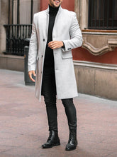 Load image into Gallery viewer, Men'S Fashion Casual Stand-Collar Solid Color Long Coat