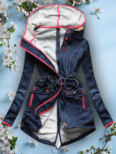 Load image into Gallery viewer, Women's Color Contrast Pocket Waist Padded Jacket