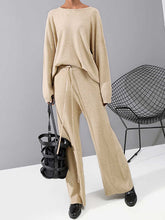 Load image into Gallery viewer, Fashion Casual Loose Knit Two-piece Suit