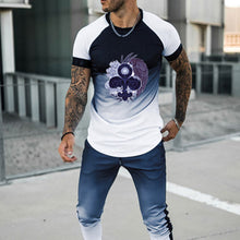 Load image into Gallery viewer, Mens Black And White Gradient Print Suit