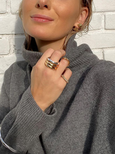 Load image into Gallery viewer, Pure Color High Collar Casual Knitted Two-piece Suit