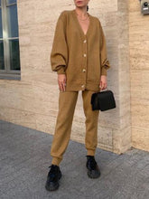 Load image into Gallery viewer, Fashionable V-Neck Loose Ins Women'S Knitted Suit