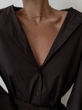 Load image into Gallery viewer, Fashionable V-Neck Belt Slim Ladies Dress