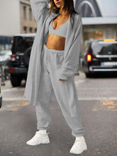 Load image into Gallery viewer, Women's Casual Cropped Tops Cardigans Pants Three-piece Suits