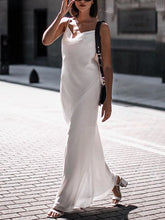 Load image into Gallery viewer, Sling Irregular Collar Evening Dress