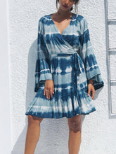 Load image into Gallery viewer, Tie-dyed V-neck Casual Dress