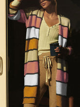 Load image into Gallery viewer, Casual Color Striped Women'S Sweater Coat