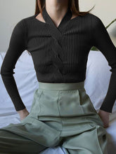 Load image into Gallery viewer, Solid Color Knitted Long Sleeve Sweater