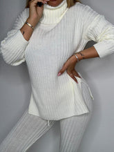 Load image into Gallery viewer, Turtleneck Sweater Loose Two-Piece Suit