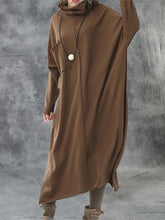 Load image into Gallery viewer, Retro Loose High Neck Warm Women'S Knitted Dress