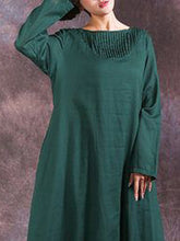 Load image into Gallery viewer, Casual Solid Color Cotton and Linen Loose Dress