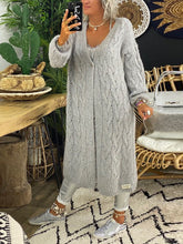 Load image into Gallery viewer, Solid Color Knitted Long Cardigan Jacket