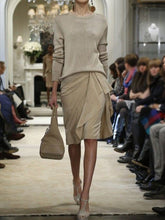 Load image into Gallery viewer, Fashion Casual Solid Color Round Neck Long Sleeve Two-piece Suit