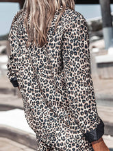 Load image into Gallery viewer, Fashion Leopard Print Jacket and Shorts Two-piece Sets