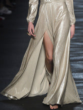 Load image into Gallery viewer, Fashion Long Sleeve V-neck Slit Evening Dress