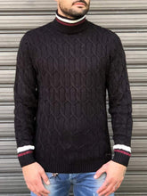 Load image into Gallery viewer, Men'S Fashion Contrast Black And White Casual Sweater