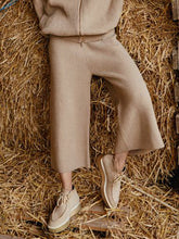 Load image into Gallery viewer, Casual Lapel Zipper Knitted Long Sleeve Two-Piece Suit