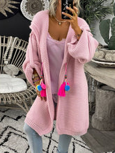 Load image into Gallery viewer, Loose Casual Lapel Knitted Sweater Warm Coat