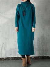 Load image into Gallery viewer, Casual Women'S Turtleneck Sweater Dress