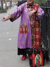 Load image into Gallery viewer, Retro Print Stitching Women'S Casual Coat