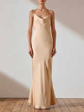 Load image into Gallery viewer, Sling Irregular Collar Evening Dress
