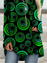 Load image into Gallery viewer, Loose Circle Print Long Sleeve Tops for Women