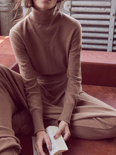 Load image into Gallery viewer, Casual Fashion High Neck Knitted Two-piece Suit