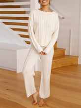 Load image into Gallery viewer, Round Neck Long Sleeve Loose Casual Suit