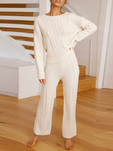 Load image into Gallery viewer, Round Neck Long Sleeve Loose Casual Suit