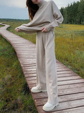 Load image into Gallery viewer, Casual Solid Color Loose Knit Two-piece Suit