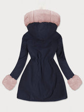 Load image into Gallery viewer, Autumn Winter Plus Velvet Warm Hooded Coat