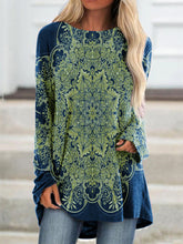 Load image into Gallery viewer, Totem Print Casual Long-Sleeved T-Shirt
