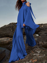 Load image into Gallery viewer, Fashion Solid Color Strapless Horn Long Sleeve Two-piece Suit