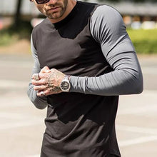 Load image into Gallery viewer, Fashion Colorblock Men's Long Sleeve T-Shirt