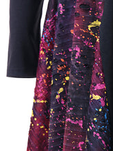 Load image into Gallery viewer, Heaps Collar Splatter Paint Long Sleeve Dress