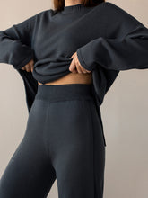 Load image into Gallery viewer, Casual Knitted Wide-Leg Pants Suit