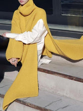 Load image into Gallery viewer, Solid Color Turtleneck Split Sweater Dress