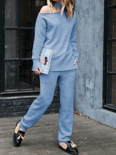 Load image into Gallery viewer, Pure Color Casual Fashion One-Shoulder Ladies Suit