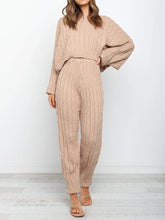 Load image into Gallery viewer, Lazy Home Furnishing Pure Color Twist Women's Knitted Suit