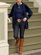 Load image into Gallery viewer, Casual Lapel Knit Printed Cardigan Ladies Jacket