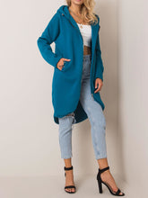 Load image into Gallery viewer, Pure Color Zipper Casual Loose Hooded Sweatshirt