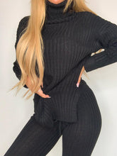 Load image into Gallery viewer, Turtleneck Sweater Loose Two-Piece Suit
